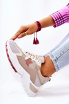 Platform sports shoes Beige and pink Berenice