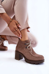Women's Suede Boots Tied Bright brown Marianne