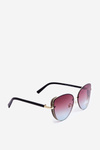 Women's Sunglasses With Sequined Inserts UV400 Black-Gold