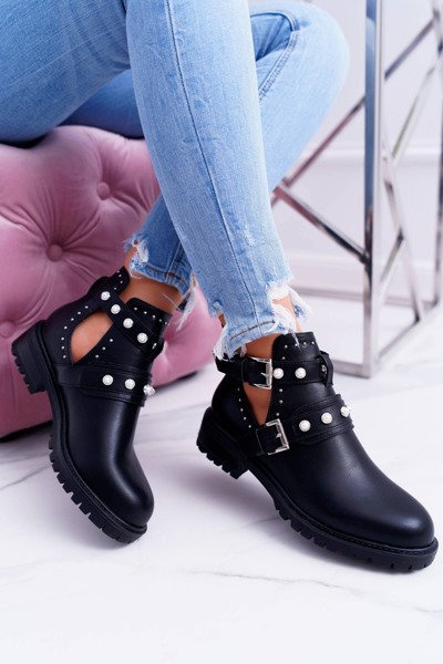 Black Cadenza Cutout Booties