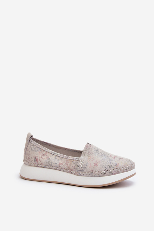 Women's Leather Platform Espadrilles in Multicolor Chorisa