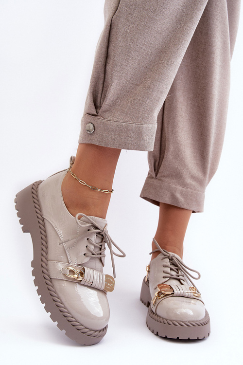 Women's Glossy Half-Boots D&A MR870-81 Grey