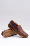 Neex | Brown Leather Men's Pardon slip-on moccasins