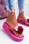 Women's Flip Flops With Flower Flip Flops On Anchor Fuchsia Sharme