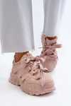 Women's sneakers on a chunky sole pink Ellerai