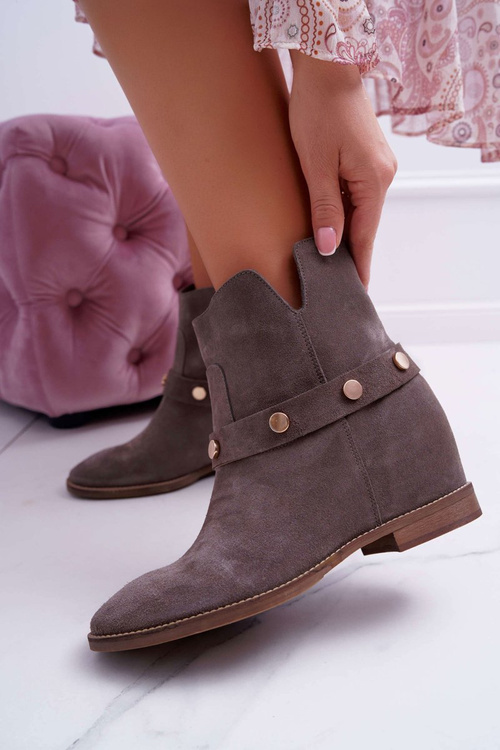 Women's Boots Laura Messi 1890 Leather Suede Grey Darmah