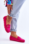 Suede Slip-On Loafers Castelo Fuchsia