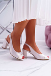 Women's Stiletto Sandals Sergio Leone SK762 Beige Pearl Faune