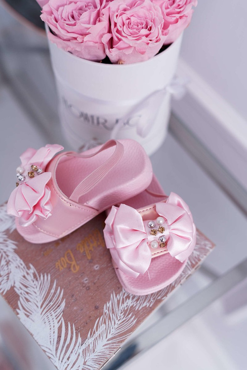 Children's Rubber Flip Flops With Bow Pink Senari