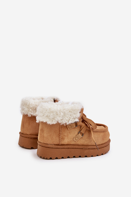 Snow Boots Kids Insulated With Fur Camel Adelane