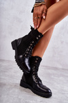 Women's Boots With A Sock Tied Black Livaro
