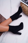 Women's Stiletto Boots Suede Black Cadillac