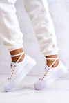Tenisówki Damskie Platforma Białe Lee Cooper LCW-22-31-0890L