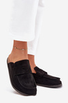 Women's Clogs On Cork Platform Black Nivalia
