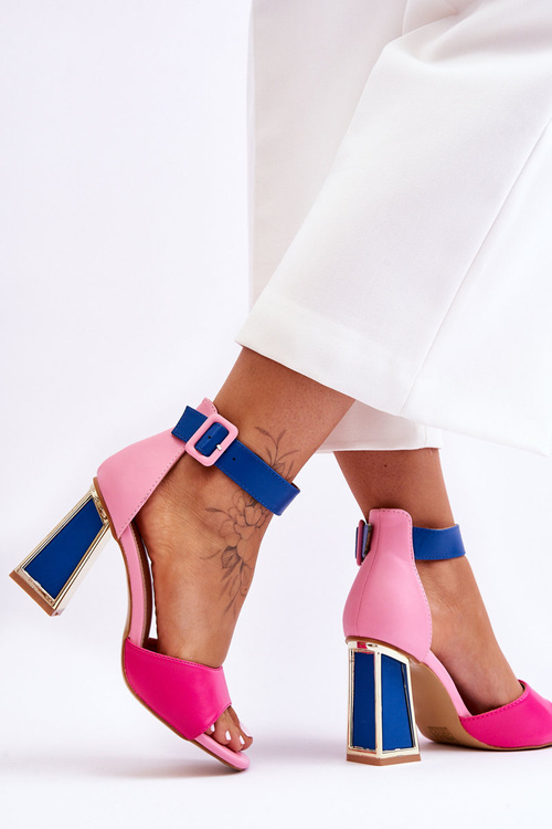 Elegant High Heel Sandals Pink-Blue Sorel