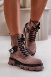 Suede High Boots With Insulation Light Brown Danity