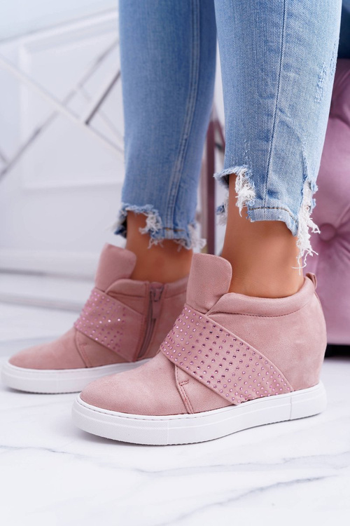 Sneakersy Damskie Różowe Lu Boo Cekiny PinkSugar