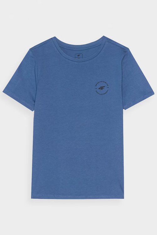 Smooth Cotton Boys T-shirt Regular Blue 4FJWAW24TTSHM1859-32S