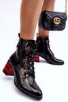 Lacquered Heeled Boots SBarski MR870-49 Black