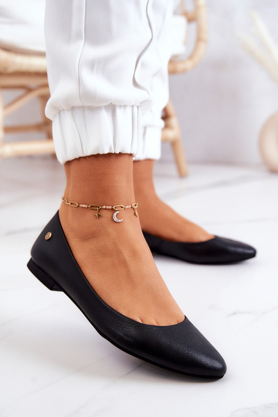 Women's Leather Ballerinas Maciejka Black 04100-01