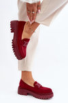 Women's Loafers with Chain Bordeaux Mevre