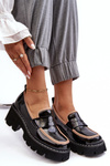 Women's Leather Moccasins D&A MR870-32 Black