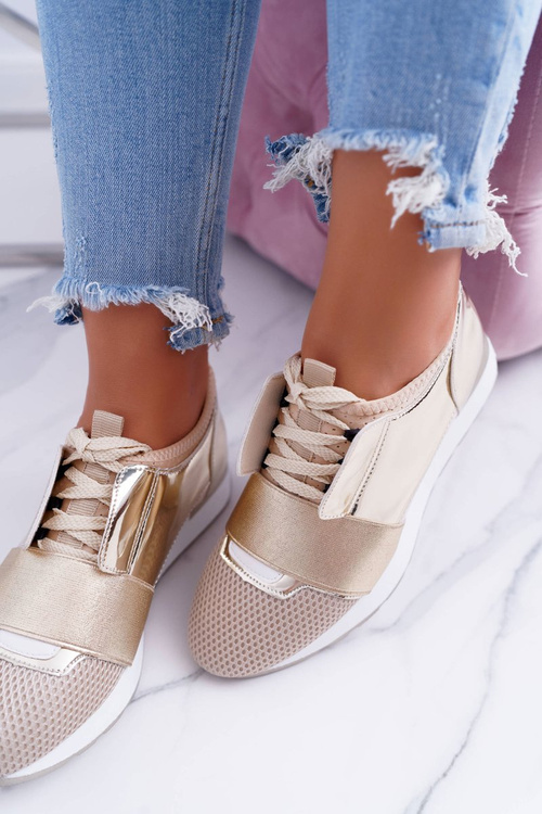 Lu Boo Women's Gold Sports Shoes Madoni