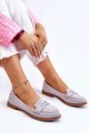 Comfortable Suede Women's Loafers Grey Lucca