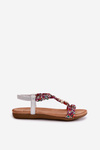 Women's Flat Sandals With Woven Straps And Accessories Artiker 54C1322 Multicolor