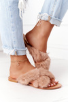 Women's Slippers With Eco Fur Lu Boo Beige