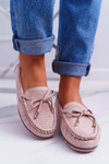 Women's Suede Moccasins Beige Grella