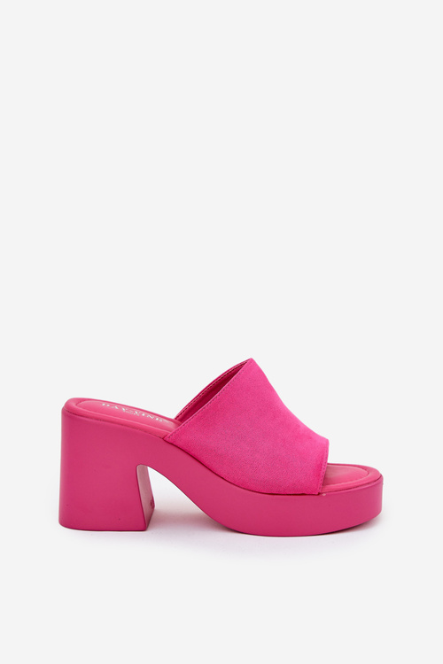 Women's Heeled And Platform Slippers Fuchsia Omeisa