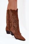 Suede Cowboy Boots For Women With Heel Camel Karira