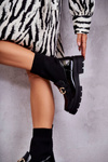 Women's Boots With a Sock Slip-on Black Sofia