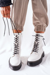 Women's Biker Boots White Corydon