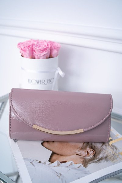 Women's Pink Lacquered Clutch Bag