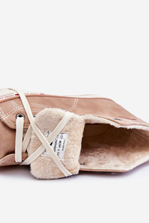 Women's High Warmed up Sneakers Cross Jeans KK2R4045C Beige