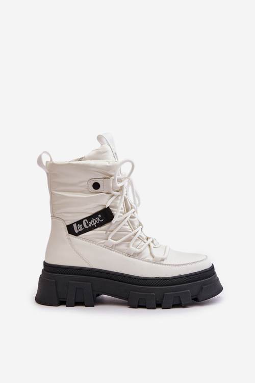 Women's Snow Boots With Zipper Lee Cooper LCJ-24-47-3142 White