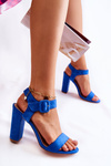 Classic Suede Sandals Blue Nelia