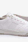Men's White Faux Leather Sneakers Radikalle