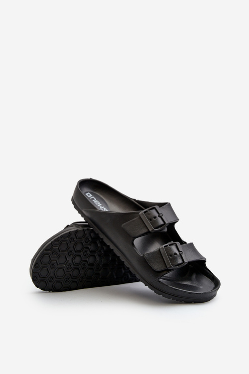 Men's Lightweight Foam Sandals With Buckles Black Avatara