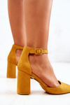 Women's Stiletto pumps Suede Yellow Harye