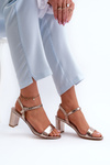 Champagne Wedge Sandals Glindra