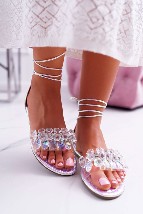 Women's Sandals Lu Boo Crystals Silver Madina