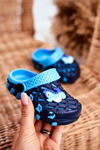 Children's Foam Slides Navy Blue Sea Horse