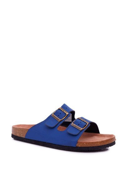 Men's Flip Flops With Buckles Big Star Navy Blue DD174604