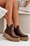 Women's Insulated Platform And Wedge Boots Brown Mivanira