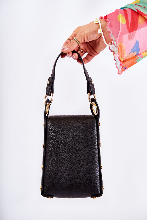 Small Women's Handbag With Ornament Black Ellies