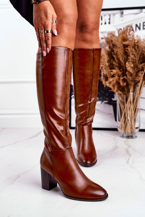 Women's high boots Sergio Leone brown KZ278