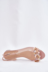 Transparent Low Heel Sandals With Decoration D&A MR51-709 Pink